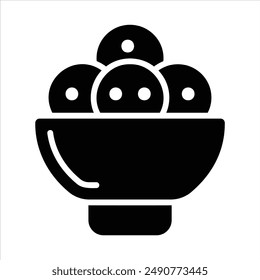 Albóndigas en estilo de diseño plano