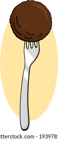 Meatball In Fork