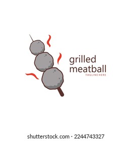 Meatball icon. Asian food meatball logo suitable for business.