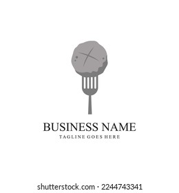 Meatball icon. Asian food meatball logo suitable for business.