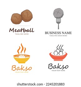 Meatball icon. Asian food meatball logo suitable for business.