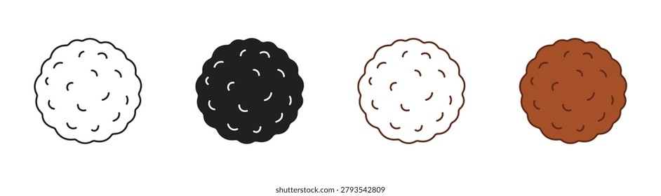 Meatball icon set isolated on white background. Vector illustration.