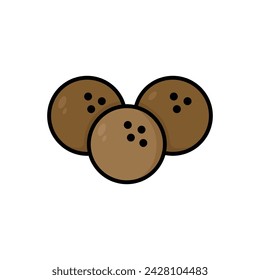 Plantilla de diseño vectorial de icono de albóndigas simple y limpia