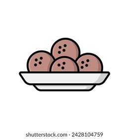 Meatball Icon Vektor Design Vorlage einfach und sauber
