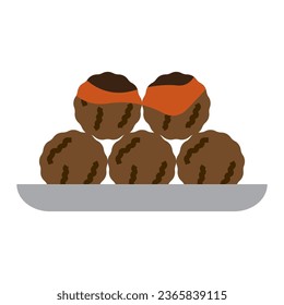 meatball icon vector illustration logo design