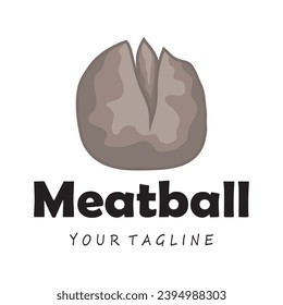 meatball logo design illustration template for Asian food, processed meat, restaurant, business