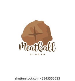 Meatball Logo, Vector For Food Stall Brand Fast Food Simple Design Icon, Template Illustration