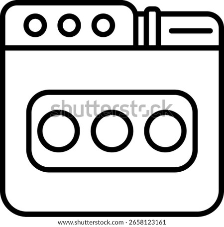 Meatball menu Line vector Icon Design