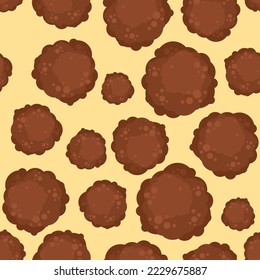 Meatball pattern seamless. ball of meat background. Vector texture