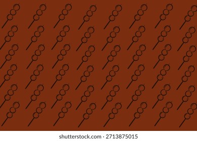 Pinchos de albóndigas Doodle patrón de Vector de fondo