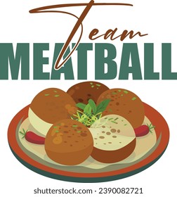 Meatball T-Shirt Design For Print