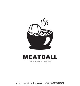 Meatball vector food logo. suitable for food, business, product or restaurant logos.