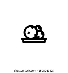 meatballs icon vector. Flat icon illustration