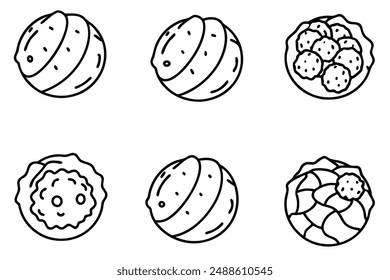 Meatballs line art food lovers artwor