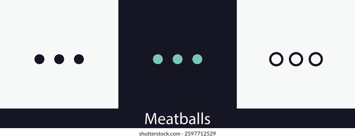 Meatballs menu icon for navigation button.