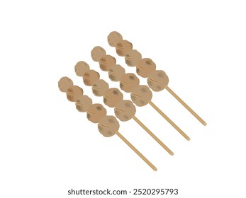 Meatballs on a white background.