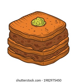 meatloaf baked food isolated style