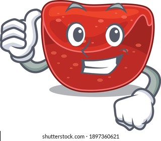 Meatloaf cartoon character design showing OK finger. Vector illustration