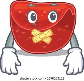 Meatloaf cartoon character style having strange silent face. Vector illustration