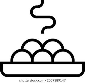 meatloaf icon. Thin linear style design isolated on white background