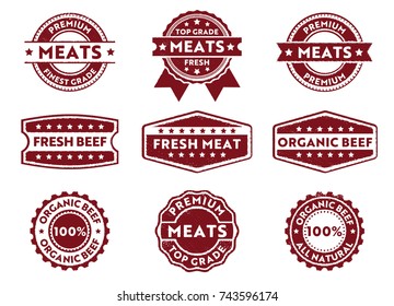 meats product sticker and stamp pack