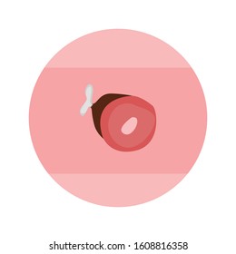 meats simple illustration clip art vector