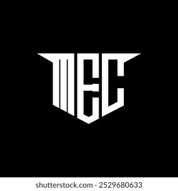 MEC-Buchstaben-Logo-Design mit weißem Hintergrund in Illustrator, Vektor-Logo modernen Alphabet Schriftart Überlappung Stil, Kalligrafie-Designs für Logo, Poster, Einladung, etc.