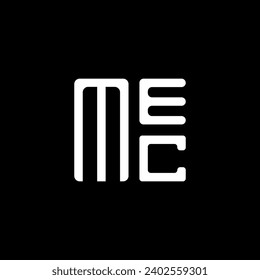 MEC Brief Logo Vektordesign, MEC einfaches und modernes Logo. MEC luxuriöses Alphabet-Design  