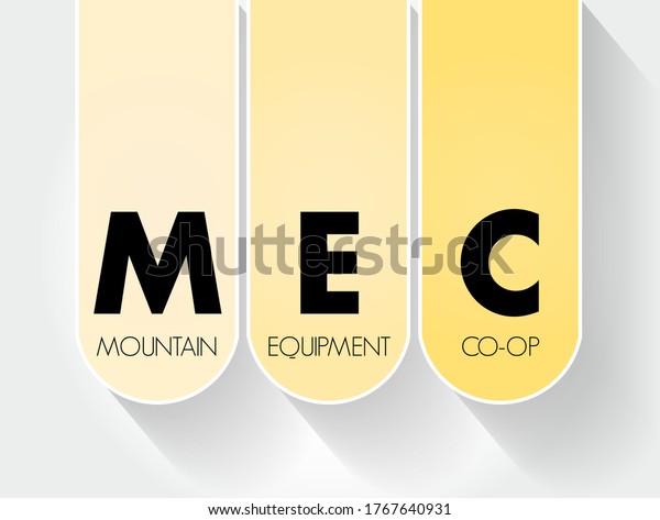Mec Mountain Equipment Coop Acronym Concept Stock Vector Royalty Free