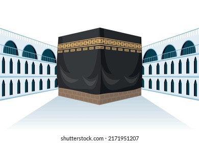 mecca Islamic pilgrimage with kaaba