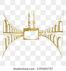 Mecca vector with hand drawn style.