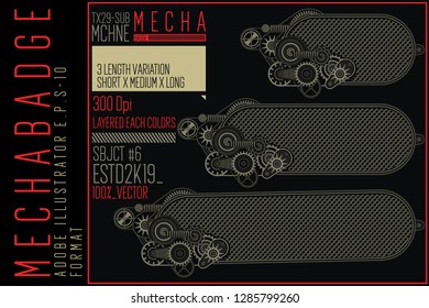   MECHA badge are applicable for using on poster banner, banner, badges and other creative applications