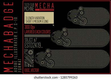   MECHA badge are applicable for using on poster banner, banner, badges and other creative applications