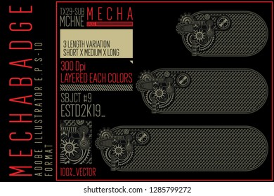   MECHA badge are applicable for using on poster banner, banner, badges and other creative applications