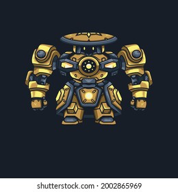 mecha bot illustration. suitable for your tshirt design printing.