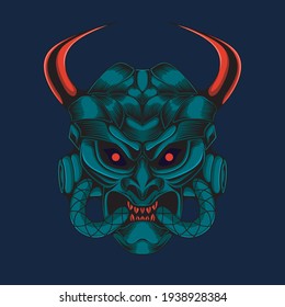 Mecha devil skull illustration, perfect for Mecha devil skull illustration