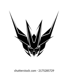 mecha head logo for commercial use