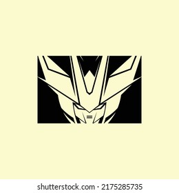 mecha head logo for commercial use