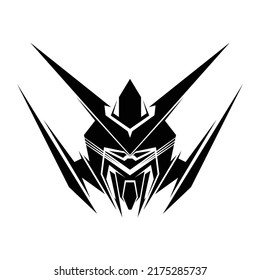 mecha head logo for commercial use