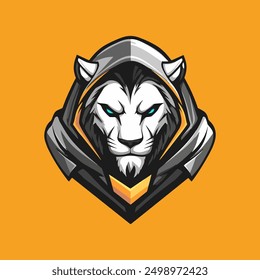 mecha lion e sports logo template