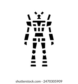 mecha otaku glyph icon vector. mecha otaku sign. isolated symbol illustration