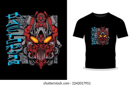 Mecha-Roboter können für T-Shirt-Design verwendet werden