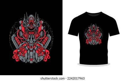 Robot de Mecha se puede usar para el diseño de camisetas