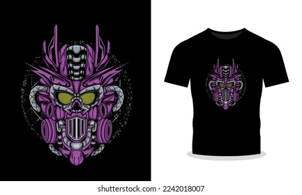 Mecha robot can be used for t-shirt design