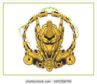 Mecha Robot Knight vector ilustration