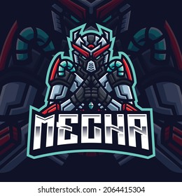 Mecha Robot Mascot Gaming Logo Template