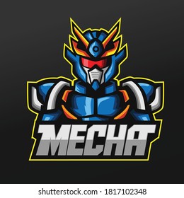 Mecha Robots Mascot Sport Illustration Design for Logo Esport Gaming Team Squad