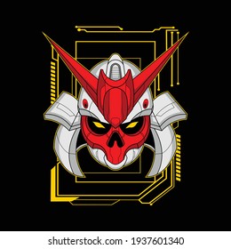 Mecha-Samurai-Kopf für die gewerbliche Nutzung