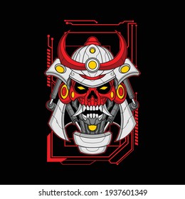 mecha samurai head for commercial use