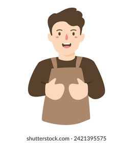 mechanic with apron and tools